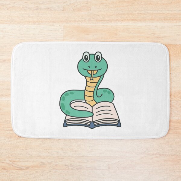 Item preview, cute snake reading open book designed and sold by rasagamastore.