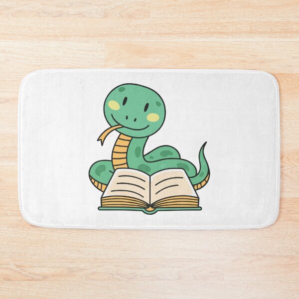 Item preview, cute snake reading open book designed and sold by rasagamastore.