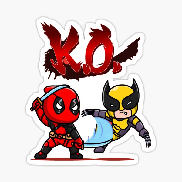 Item preview, Poolverine fight KO sticker  designed and sold by dex1one.
