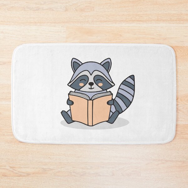 Item preview, cute raccoon reading a book designed and sold by rasagamastore.