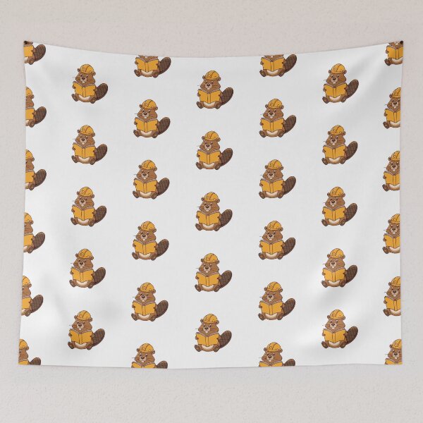 Item preview, cute beaver reading a book designed and sold by rasagamastore.