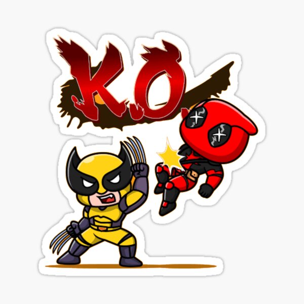 Item preview, Poolverine fight KO sticker  designed and sold by dex1one.