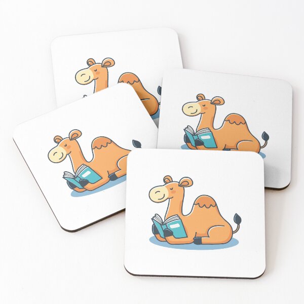 Item preview, Doodle of a cute camel reading a book designed and sold by rasagamastore.