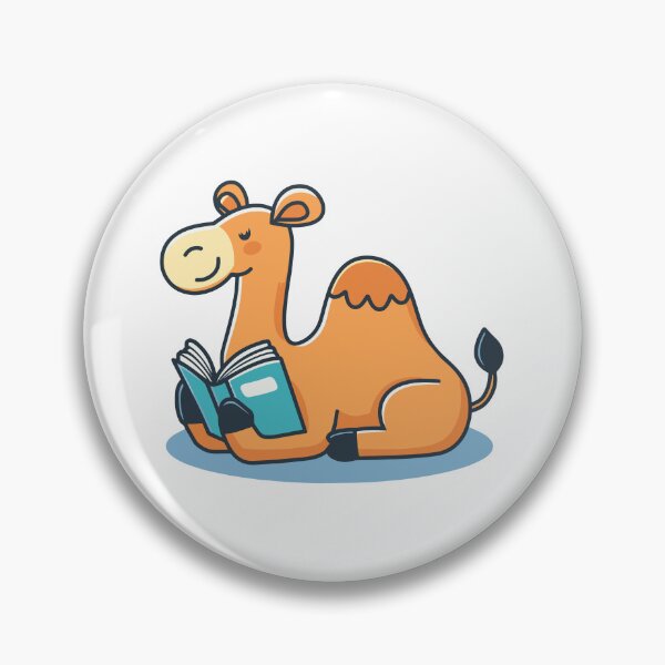 Item preview, Doodle of a cute camel reading a book designed and sold by rasagamastore.