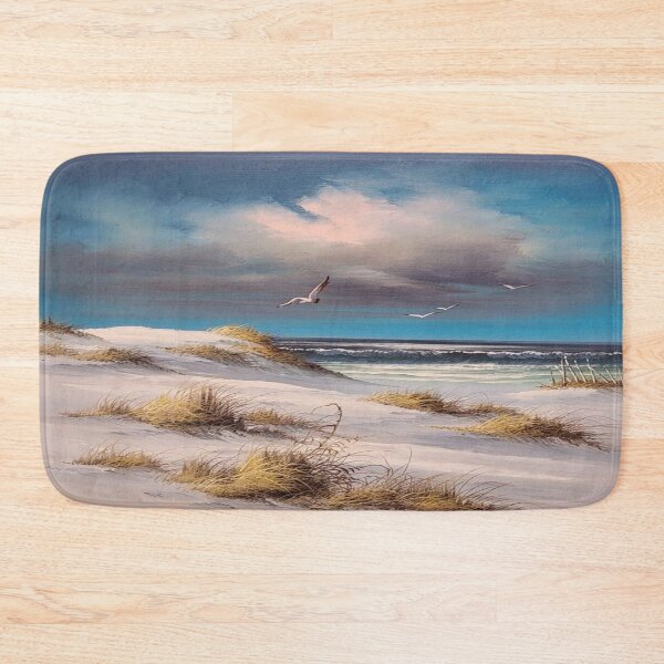 Item preview, Peaceful dune landscape: tufts of grass and seagulls in the sky above a quiet beach designed and sold by FotoworldEdel.