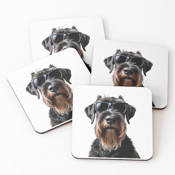 Item preview, Funny cool Giant Schnauzer dog wearing sunglasses designed and sold by LazyOwlStore.