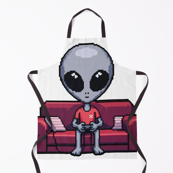 Item preview, Alien on couch playing video games designed and sold by hussain-dz.