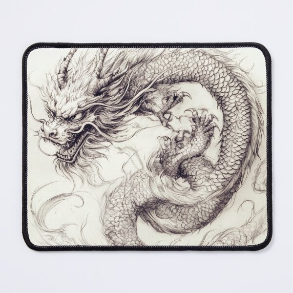 Item preview, Black and white Chinese Dragon designed and sold by Pencil-Art.
