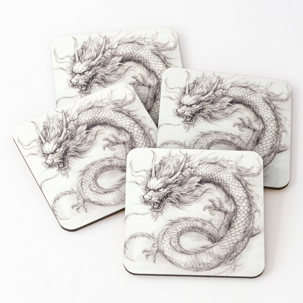 Item preview, Black and white Chinese Dragon designed and sold by Pencil-Art.