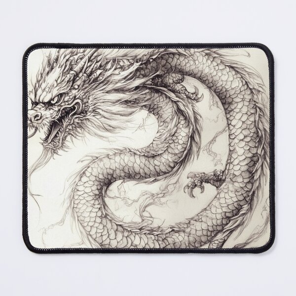 Item preview, Black and white Chinese Dragon designed and sold by Pencil-Art.