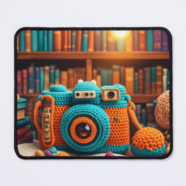 Item preview, a knitted camera designed and sold by editattire.