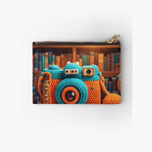 Item preview, a knitted camera designed and sold by editattire.