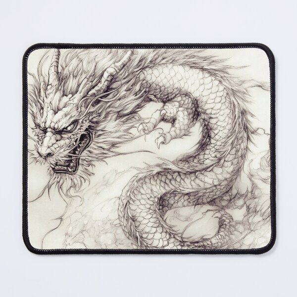 Item preview, Black and white Chinese Dragon designed and sold by Pencil-Art.
