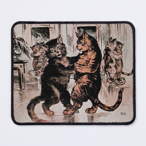Item preview, Vintage retro advert featuring dancing cats designed and sold by colliophoto.