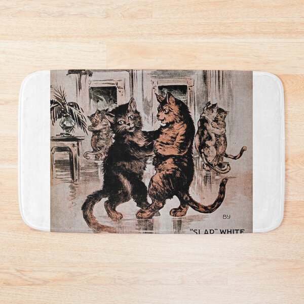 Item preview, Vintage retro advert featuring dancing cats designed and sold by colliophoto.