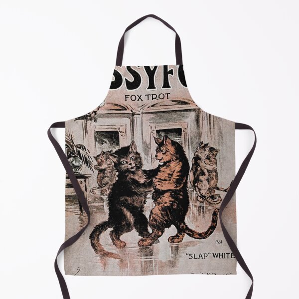 Item preview, Vintage retro advert featuring dancing cats designed and sold by colliophoto.