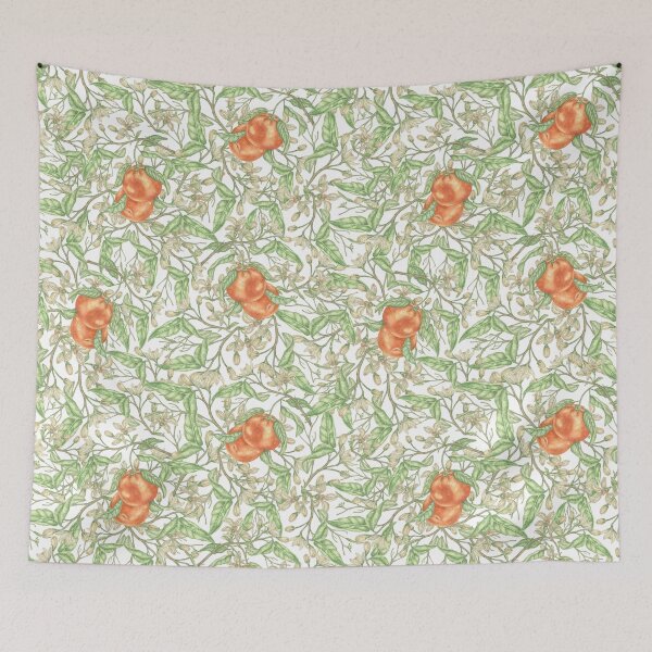 Item preview, Orange floral pattern designed and sold by IrinaAvdeeva.