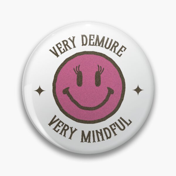 Item preview, Very Demure, Very Mindful - Aesthetic Vintage Pink Smiley Face  designed and sold by thereallama.