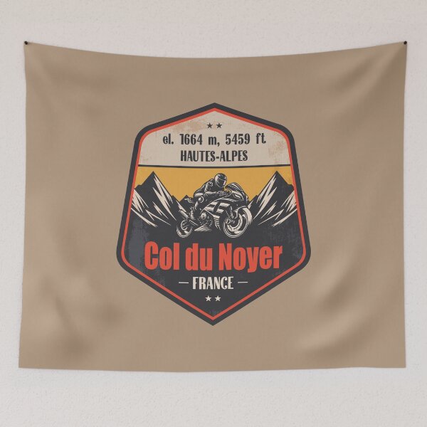 Item preview, Col du Noyer France Motorcycling Mountain Design designed and sold by CynthiaGraphics.