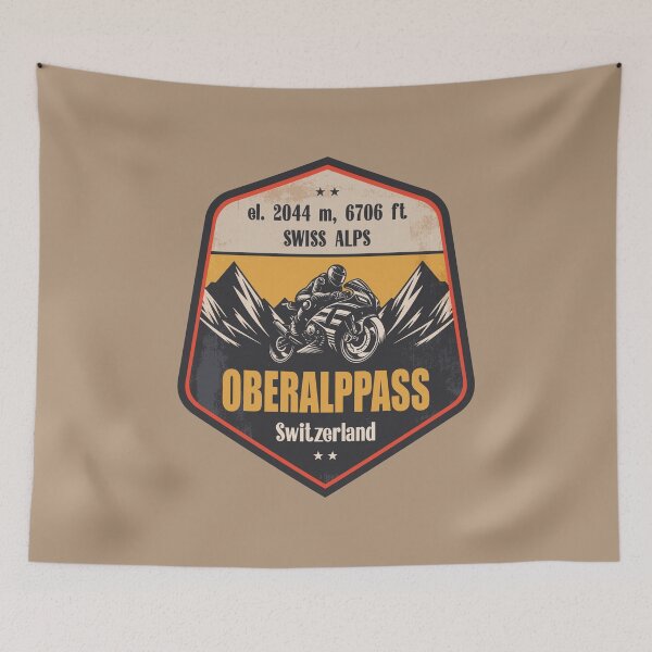 Item preview, Oberalp Pass Switzerland Motorcycling Mountain Design designed and sold by CynthiaGraphics.