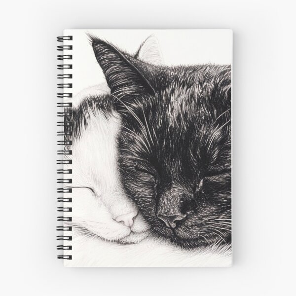 Item preview, Black and white cat pencil drawing designed and sold by Pencil-Art.