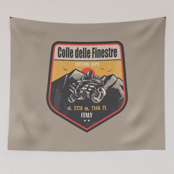 Item preview, Colle delle Finestre Italy Motorcycling Mountain Design designed and sold by CynthiaGraphics.
