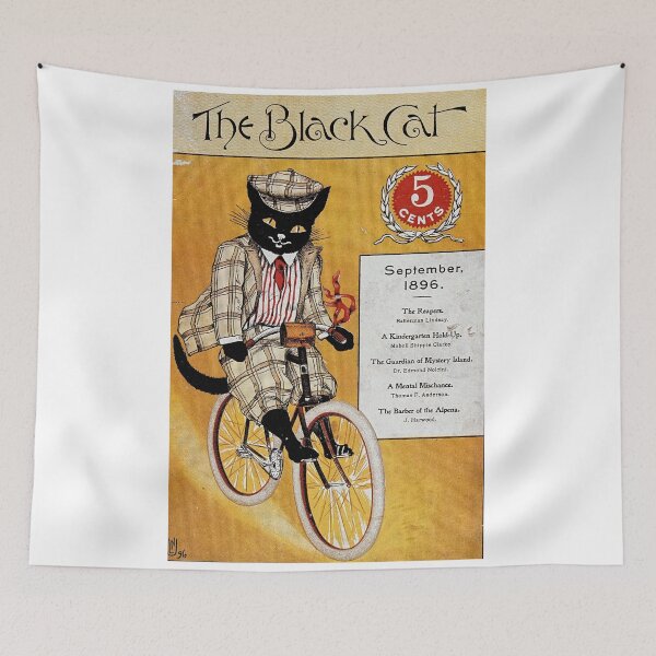 Item preview, Vintage retro advert featuring a black cat designed and sold by colliophoto.