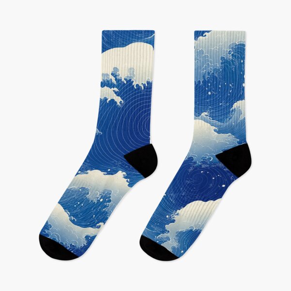 Item preview, A seamless pattern of blue and white waves Design with detailed wave patterns and swirling shapes. designed and sold by HEMRO.