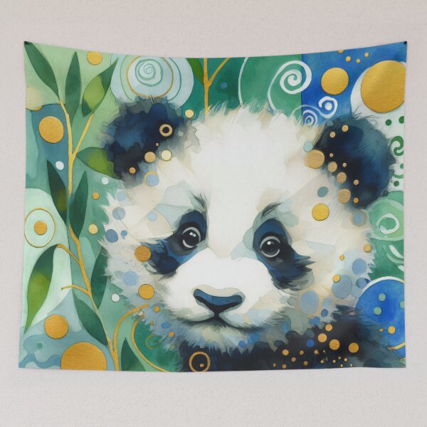 Item preview, Sweet cute Panda Bear peeking at you designed and sold by FOLK ART FUSION by heidiannemorris.