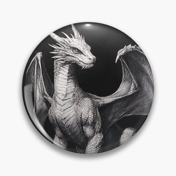 Item preview, Black and white Dragon drawing designed and sold by Pencil-Art.