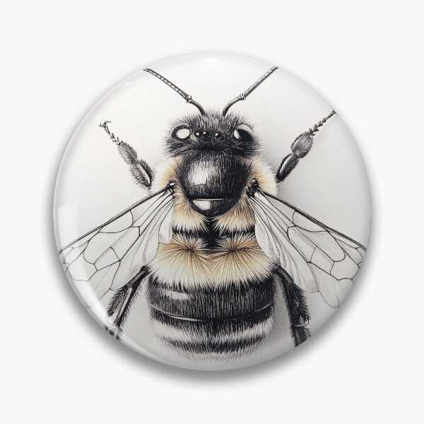 Item preview, Black and white Bee pencil drawing designed and sold by Pencil-Art.