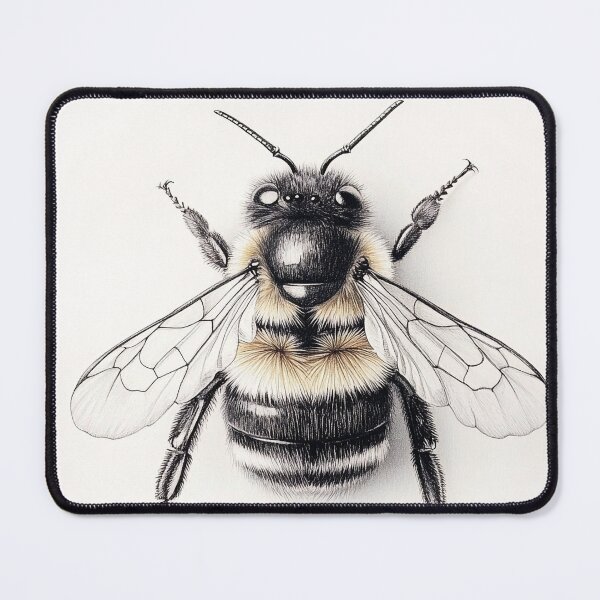 Item preview, Black and white Bee pencil drawing designed and sold by Pencil-Art.