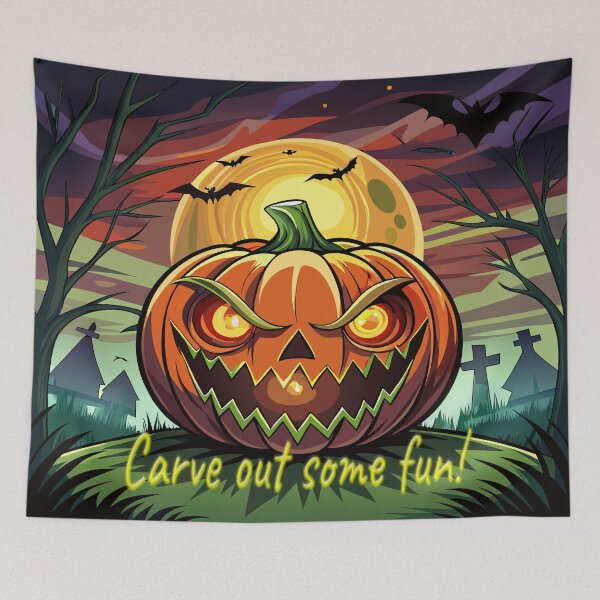 Item preview, Carve Out Some Fun - Spooky Pumpkin Adventure designed and sold by AgarutanPrint.