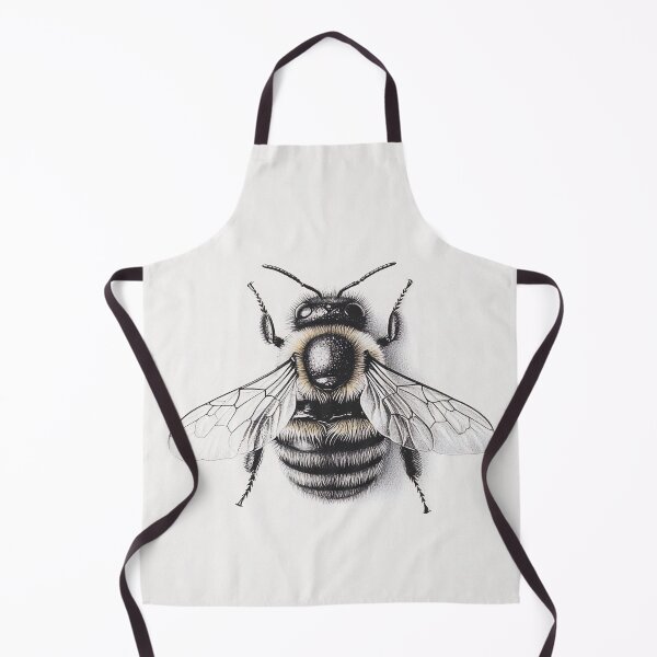 Item preview, Black and white Bee pencil drawing designed and sold by Pencil-Art.