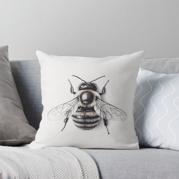 Item preview, Black and white Bee pencil drawing designed and sold by Pencil-Art.