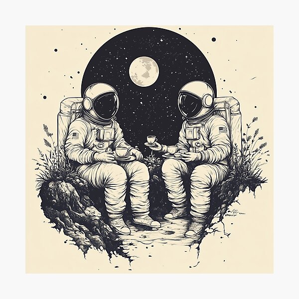 Item preview, Retro Astronauts' Moon Tea Party designed and sold by Retro-District.
