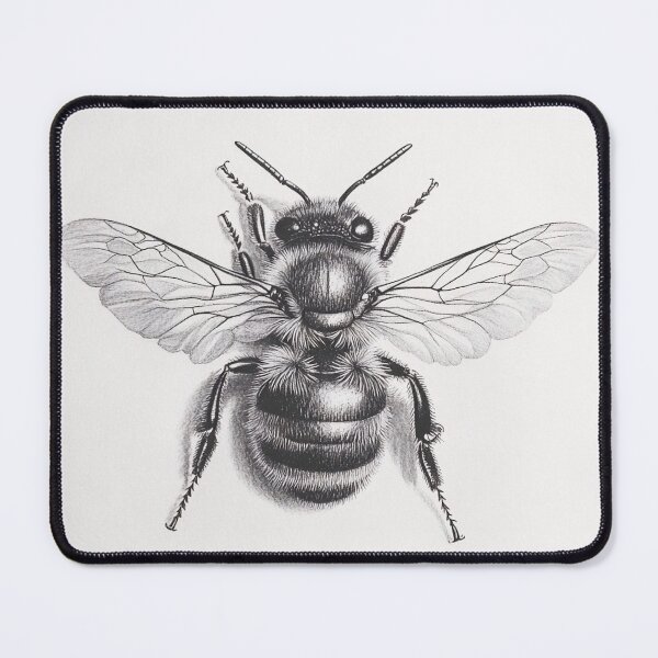 Item preview, Black and white Bee pencil drawing designed and sold by Pencil-Art.