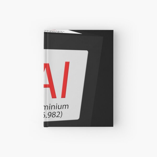 Aperçu de l'œuvre Tuile de formule en aluminium Al. Fond noir en cubes. créée et vendue par stuwdamdorp.