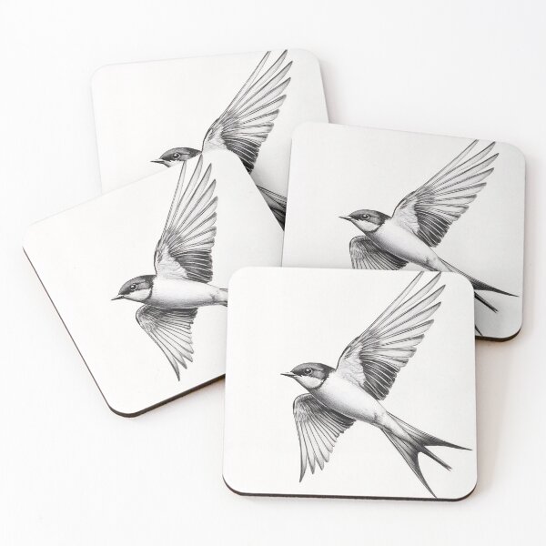 Item preview, Black and White Bird Pencil Drawing designed and sold by Pencil-Art.