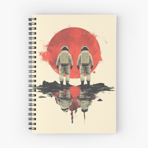 Item preview, Retro Astronauts Under the Red Moon designed and sold by Retro-District.