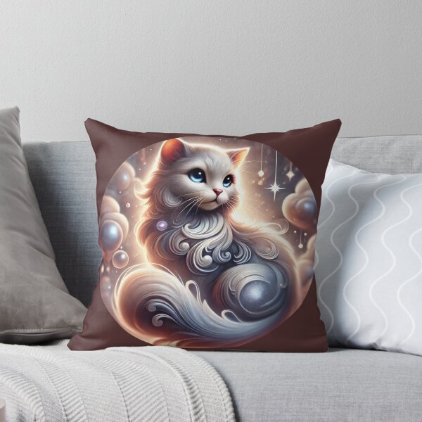 Item preview, White Persian Cat in Pearls designed and sold by BioscorDesigns.