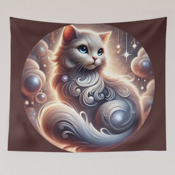 Item preview, White Persian Cat in Pearls designed and sold by BioscorDesigns.