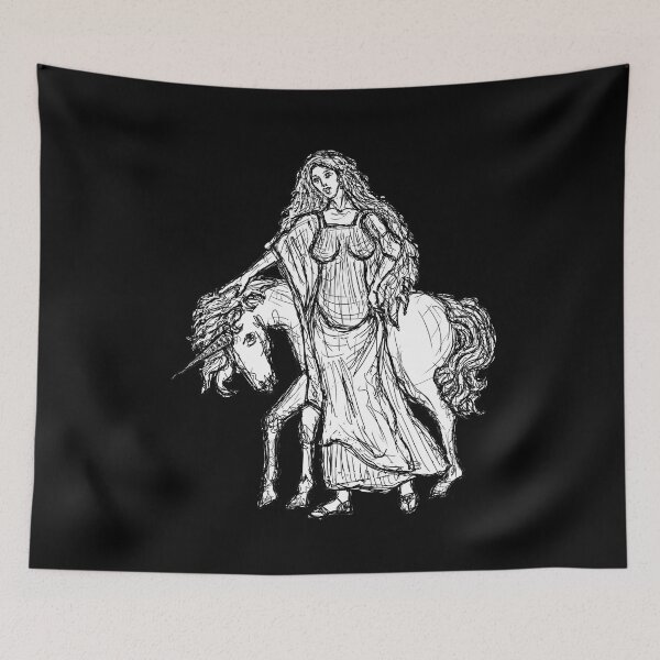 Item preview, Medieval Creature Meme - The Maiden and the Unicorn designed and sold by VintageManiac.