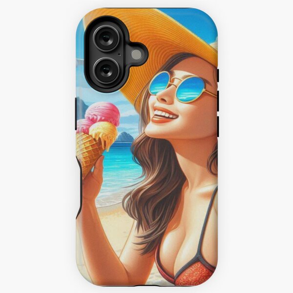 Sommerzauber: Blauer Himmel, Eis und ein Bot im Wasser – pure Glückseligkeit iPhone Robuste Hülle