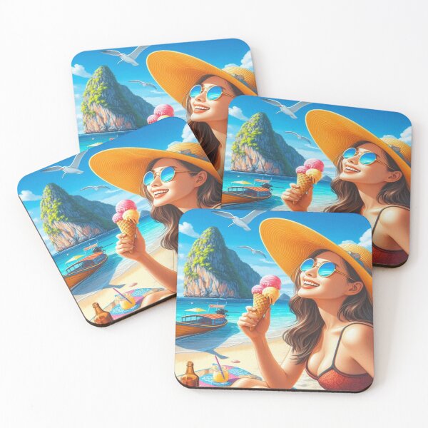 Item preview, Summer magic: blue sky, ice and a boat in the water – pure bliss designed and sold by FotoworldEdel.