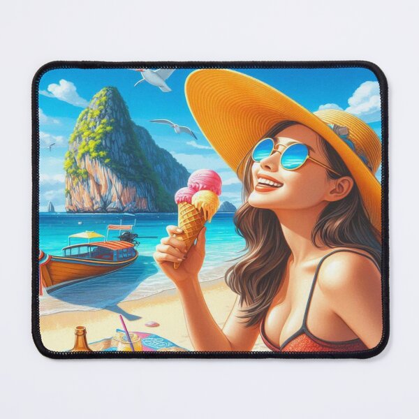 Item preview, Summer magic: blue sky, ice and a boat in the water – pure bliss designed and sold by FotoworldEdel.