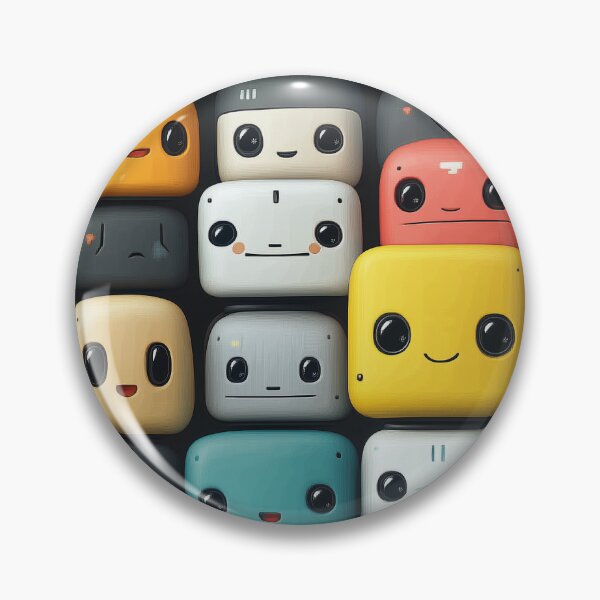 Item preview, Kawaii Pixel Robots Compilation designed and sold by Retro-District.