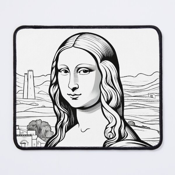Item preview, COLORING DRAWING OF DA VINCI'S GIOCONDA designed and sold by infinitearte.