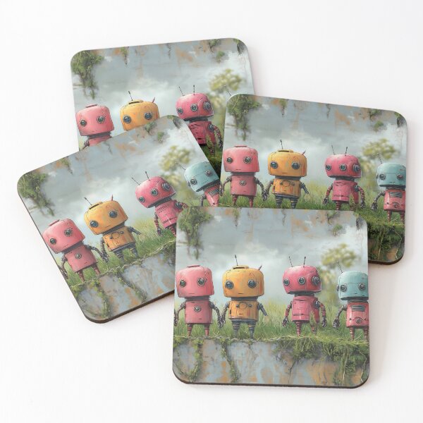 Item preview, Retro Robot Guardians designed and sold by Retro-District.