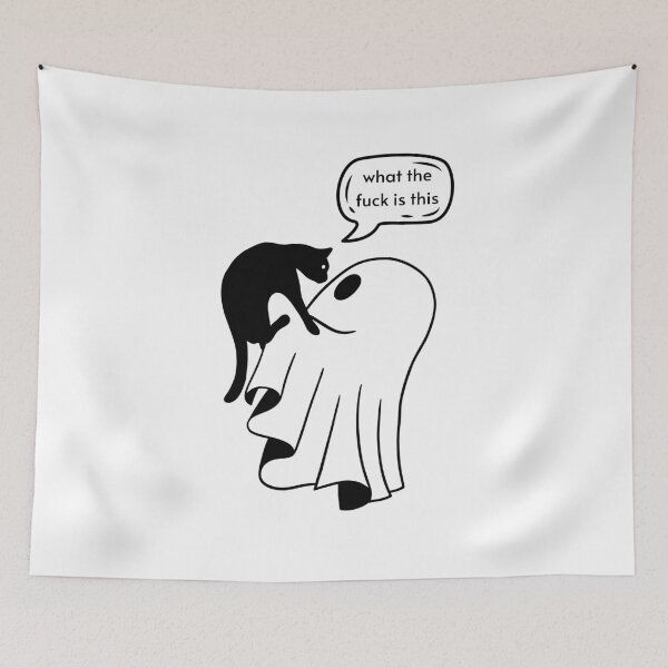 Item preview, Confused Cat Meets Ghost designed and sold by Simple Design.